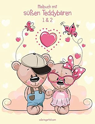 Malbuch Mit Süßen Teddybären 1 & 2-..