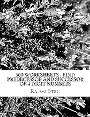 500 Worksheets - Find Predecessor And Successor Of 4 Digit Numbers: Math Practice Workbook-..