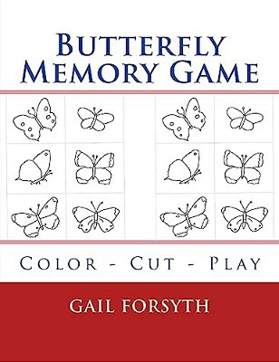 Butterfly Memory Game: Color - Cut - Play-..