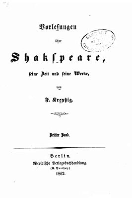 Vorlesungen Über Shakespeare-..