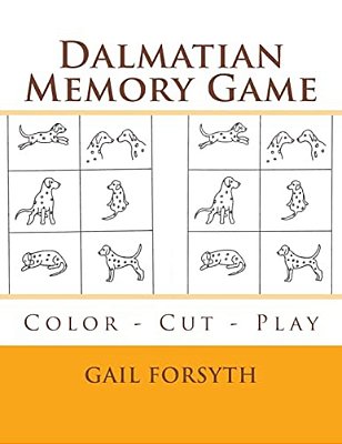 Dalmatian Memory Game: Color - Cut - Play-..