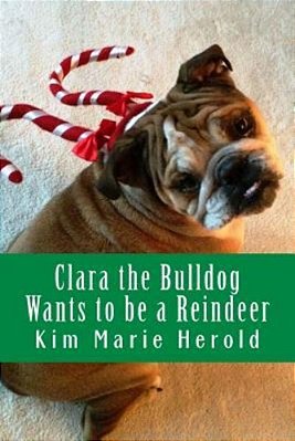 Clara The Bulldog Wants To Be A Reindeer-..