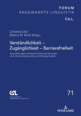 Verstaendlichkeit - Zugaenglichkeit - Barrierefreiheit: Sprachbezogene Rezeptionsherausforderungen Und Inklusionspotenziale Von Bildungsmedien-..