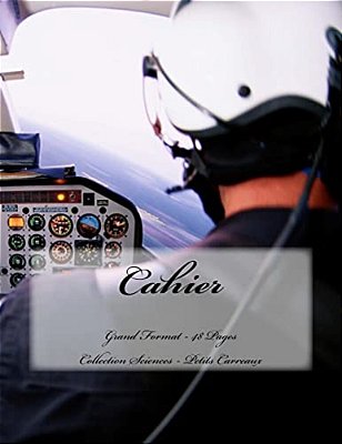 Cahier - Grand Format - 48 Pages - Collection Sciences: Petits Carreaux - Design Original 3-..