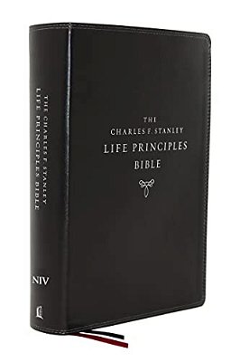 Niv, Charles F. Stanley Life Principles Bible, 2ND Edition, Leathersoft, Black, Comfort Print: Holy Bible, New International Version-..
