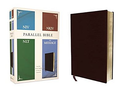 Niv, Nkjv, Nlt, The Message, (Contemporary Comparative) Parallel Bible, Bonded Leather, Burgundy-..