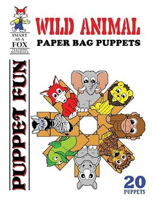 Wild Animal Paper Bag Puppets-..