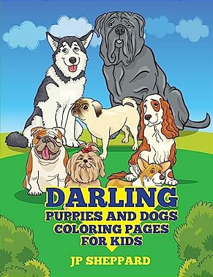 Darling Puppies And Dogs Coloring Pages For Kids-..