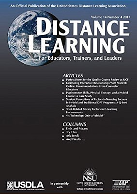 Distance Learning Vol 14 Issue 4-..