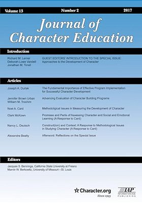 Journal Of Character Education Vol 13 Issue 2-..