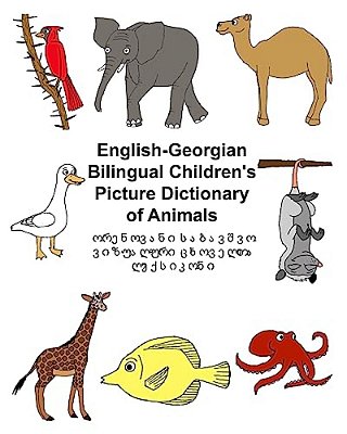 English-Georgian Bilingual Children's Picture Dictionary Of Animals-..