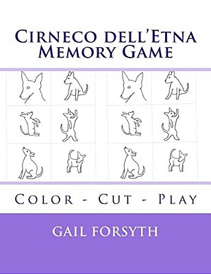 Cirneco Dell'Etna Memory Game: Color - Cut - Play-..
