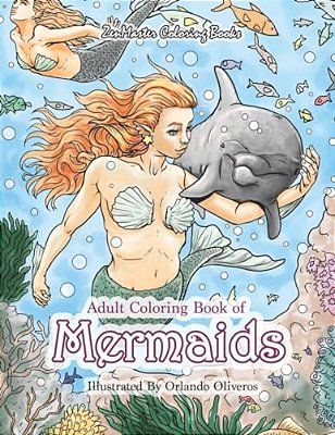 Adult Coloring Book Of Mermaids: Mermaid Coloring Book For Adults For Stress Relief And Relaxation-..