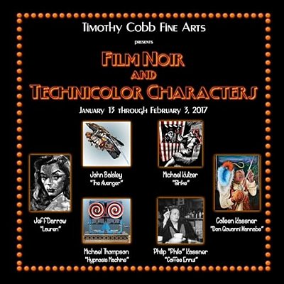 Film Noir And Technicolor Characters: Timothy Cobb Fine Arts-..