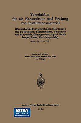 Vorschriften Für Die Konstruktion Und Prüfung Von Installationsmaterial: Dosenschalter, Steckvorrichtungen, Sicherungen Mit Geschlossenem Schmelzeinsa-..