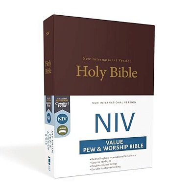 Niv, Value Pew And Worship Bible, Hardcover, Burgundy-..