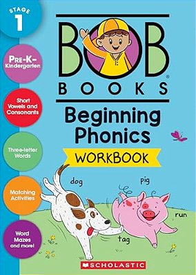 Bob Books - Beginning Phonics Workbook Phonics, Writing Practice, Ages 4 And Up, Kindergarten, First Grade (Stage 1: Starting To Read)-..
