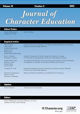 Journal Of Character Education Vol 18 Issue 2-..