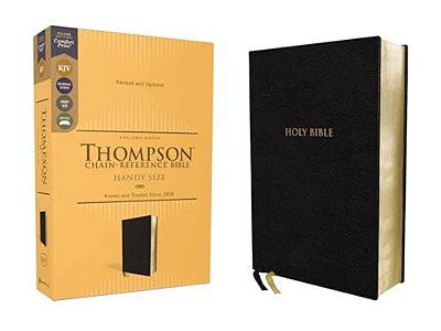 Kjv, Thompson Chain-Reference Bible, Handy Size, European Bonded Leather, Black, Red Letter, Comfort Print-..