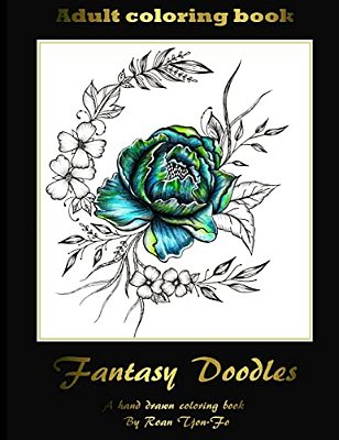 Fantasy Doodles: Adult Colouring Book-..