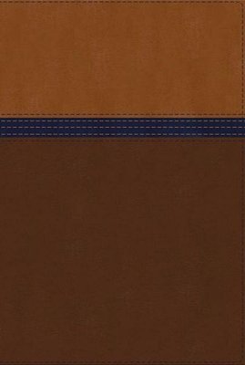 Niv Study Bible, Fully Revised Edition, Personal Size, Leathersoft, Brown/Blue, Red Letter, Thumb Indexed, Comfort Print-..