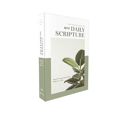 Niv, Daily Scripture, Paperback, White/Sage, Comfort Print: 365 Days To Read Through The Whole Bible In A Year-..