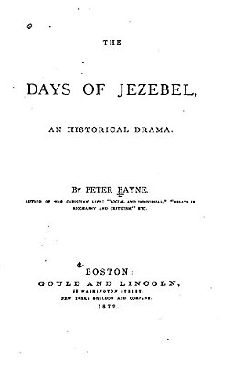 The Days Of Jezebel, An Historical Drama-..