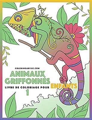 Livre De Coloriage Pour Enfants Animaux Griffonnés 1-..