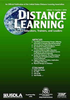 Distance Learning Vol 15 Issue 1-..