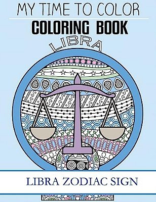 Libra Zodiac Sign - Adult Coloring Book-..