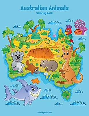 Australian Animals Coloring Book 1-..