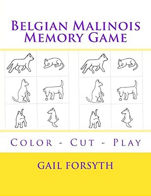 Belgian Malinois Memory Game: Color - Cut - Play-..
