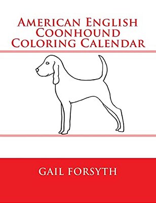 American English Coonhound Coloring Calendar-..