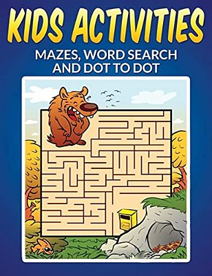 Kids Activities - Mazes, Word Search And Dot To Dot-..