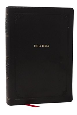 Nkjv Giant Print End-Of-verse Reference Bible, Black Leathersoft, Red Letter, Comfort Print: Holy Bible-..
