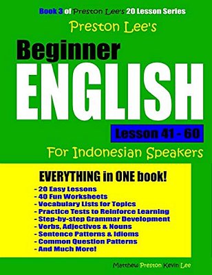 Preston Lee's Beginner English Lesson 41 - 60 For Indonesian Speakers-..