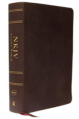 Nkjv Study Bible, Premium Calfskin Leather, Brown, Full-Color, Red Letter Edition, Indexed, Comfort Print: The Complete Resource For Studying God's Wo-..