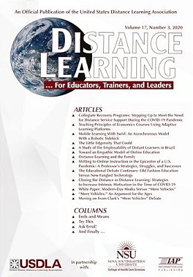 Distance Learning Vol 17 Issue 3-..