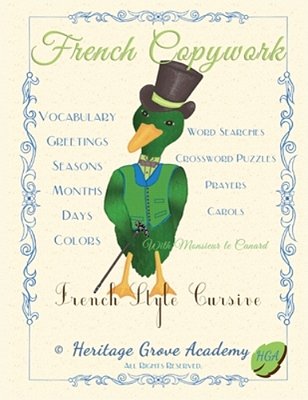 French Copywork: French Style Cursive-..