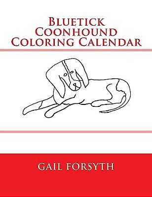 Bluetick Coonhound Coloring Calendar-..