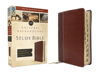 Niv, Cultural Backgrounds Study Bible (Context Changes Everything), Leathersoft, Brown, Red Letter, Thumb Indexed: Bringing To Life The Ancient World-..