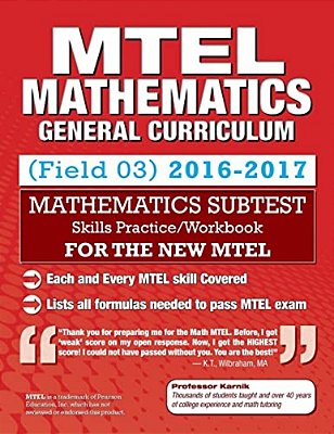 Mtel Mathematics: Skills Practice, General Curriculum (03) Subtest-..