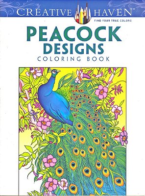 Peacock Designs - Creative Haven Coloring Book-..