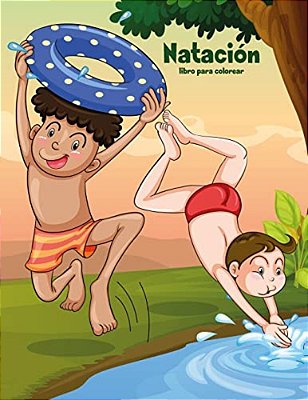 Natación Libro Para Colorear 1-..