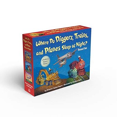 Where Do Diggers, Trains, And Planes Sleep At Night? Board Book Boxed Set-..