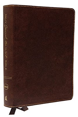 Nkjv, Journal The Word Bible, Large Print, Bonded Leather, Brown, Red Letter Edition: Reflect, Journal, Or Create Art Next To Your Favorite Verses-..