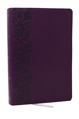 Nkjv Giant Print End-Of-verse Reference Bible, Purple Leathersoft, Red Letter, Comfort Print: Holy Bible-..