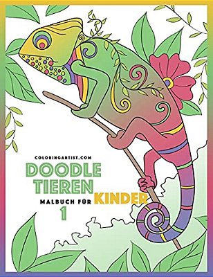 Doodle Tieren Malbuch Für Kinder 1-..