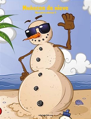 Muñecos De Nieve Libro Para Colorear 2-..