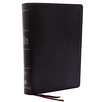 The Kjv, Open Bible, Leathersoft, Black, Red Letter Edition, Comfort Print: Complete Reference System-..